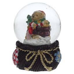 Фигурка декор в стекл шаре "Дед Мороз/Мишка/Олень", D 4.5 см, L4,5 W5 H6 см, 4в.