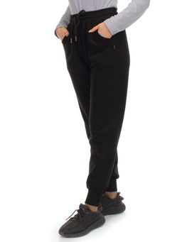 MC903-1 BLACK Брюки спортивные женские (100% хлопок) - Фабричный китай фото 3