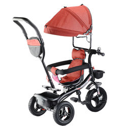 Велосипед 3-х колесный, резиновые покрышки,  красный