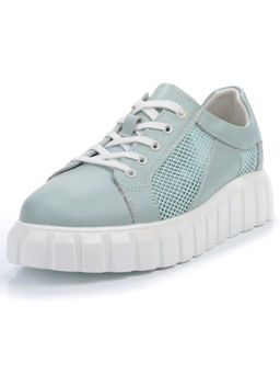 03-PDA93-3 GREEN Полуботинки спортивные женские (натуральная кожа, сетка) - No name фото 5