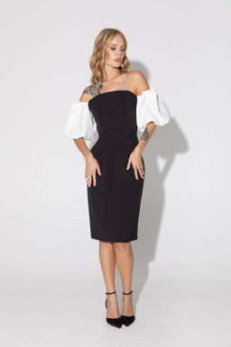 Платье Pirs 4984 черно-белый