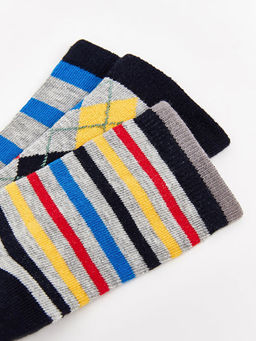 Desenli Erkek ?ocuk Soket ?orap 3l? - Waikiki фото 3