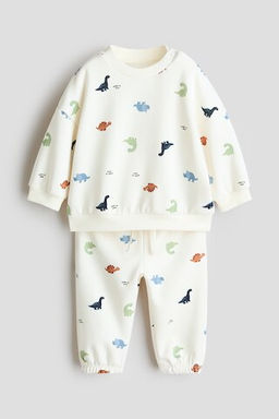 Conjunto estampado de 2 piezas en tejido sudadera