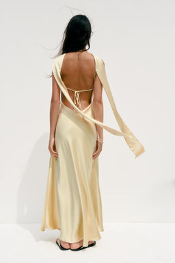 FOULARD SATIN MAXI DRESS - Zara фото 12