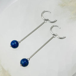 Серьги длинные с Лазуритом