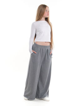 Лонгслив трикотажный спортивный с вырезом для пальца 22-7695 черный - Mini maxi фото 48