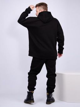 Костюм Грей черный, футер начес - Малина фото 8