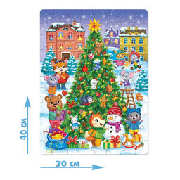 Пазл светящийся Ждут зверята Новый год, 88 деталей - Puzzle time фото 2
