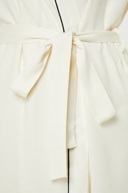 Trendyolmilla Siyah 2li Viskon Biyeli Sabahl?k-Pijama Alt? Dokuma Pijama Tak?m? THMAW24PT00074  фото 8