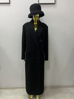 Пальто женское демисезонное 26830/к (черный/диагональ)