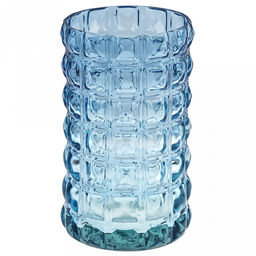 Ваза для цветов стеклянная "Авиньон" 1,45л, д11,8см, h20см, средняя, текстурная, "Скандик", черничный (Россия)