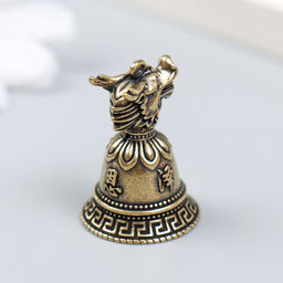 Цена за 2 шт. Колокольчик латунь «Голова дракона», 2.2×2.2×3 см