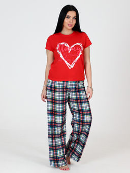 ДК-014 брюки ДОМАШНИЙ ЖЕНСКИЙ КОСТЮМ (Красный)