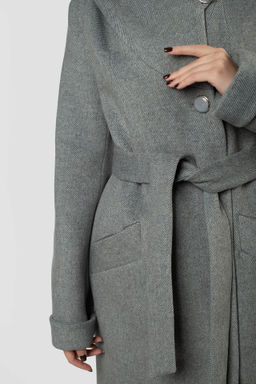 01-12061 Пальто женское демисезонное (пояс) - El podio фото 5