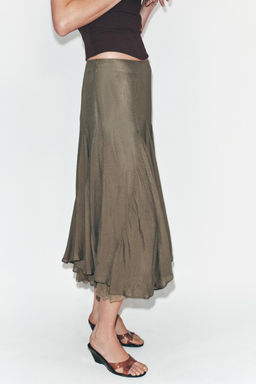 FLOWING GODET SKIRT WITH LACE - Zara фото 4