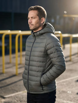 Куртка мужская гибридная стёганая с капюшоном с графеновой подкладкой черного цвета 9621_1Ch - Mtforce фото 37