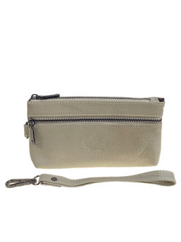 Женский кошелёк из натуральной кожи, цвет молочный