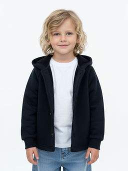 Толстовка на пуговицах 22-0235 черный - Mini maxi фото 3