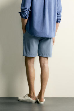 BERMUDA LAVADA REGULAR FIT / Azul claro - Zara фото 3