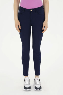 Женские темно-синие брюки из плотной ткани Неожиданная скидка в корзине - U.s. polo assn фото 2