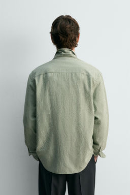 Рубашка CAMISA ESTRUCTURA CUADROS зеленая