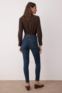 TRENDYOLMILLA Lacivert Yuksek Bel Skinny Jeans TWOAW24JE00068  фото 4