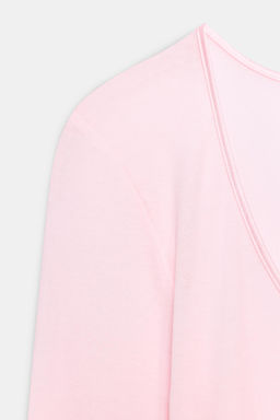 CAMISETA ESCOTE REDONDO ALGOD?N / Rosa pastel - Zara фото 6