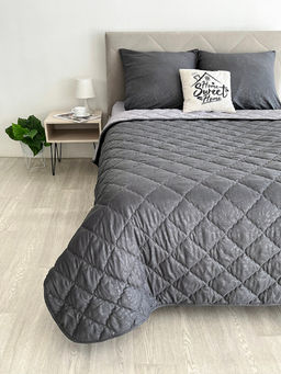 Комплект постельного белья с одеялом New Style КМ-003 графит-серый