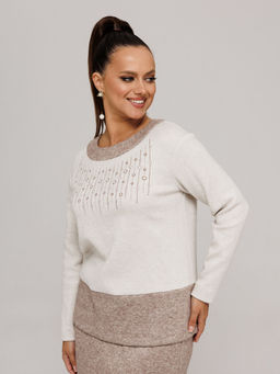 Костюм Galean Style 994 беж с коричневым  фото 2