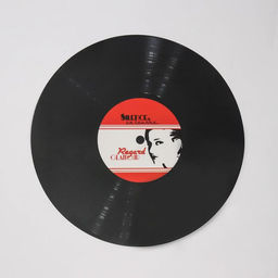 Цена за 12 шт. Салфетка сервировочная на стол Доляна Виниловая пластинка, d=38 см, цвет чёрный  фото 6