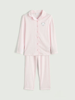 G?mlek Yaka K?z ?ocuk Pijama Tak?m?