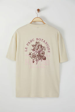 TRENDYOL MAN Lacivert Oversize/Genis Kesim S?rt Kabar?k Yaz? Bask?l? %100 Pamuklu T-shirt TMNSS24TS00052 - Trendyolmilla фото 21