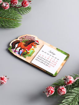 Цена за 2 шт. Магнит на холодильник с календарём 2026 «Лошадь. Семейного благополучия», 6×11 см