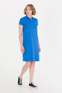 Женское трикотажное платье Saks с воротником-поло Неожиданная скидка в корзине - U.s. polo assn фото 3