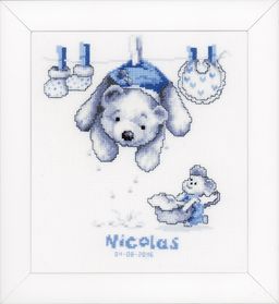 Набор для вышивания VERVACO PN-0011892 С рождением сыночек и дочка 22 х 20 см