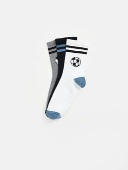 Desenli Erkek ?ocuk Soket ?orap 3l?