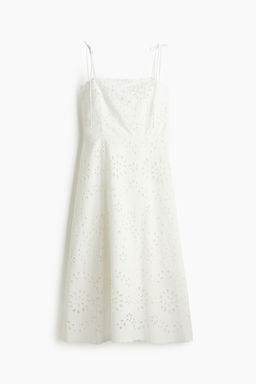 Vestido de tirantes con bordado ingl?s