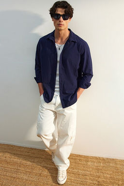 Lacivert Unisex Regular Fit %100 Pamuklu Keten G_r_n_ml_ G_mlek TMNSS23GO00099 TMNSS23GO00099