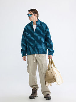 Dik Yaka Pel?? Erkek Fermuarl? Sweatshirt