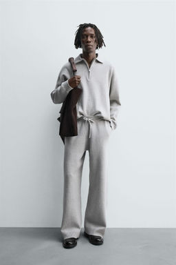 KNITTED WIDE-LEG TROUSERS - Zara фото 12