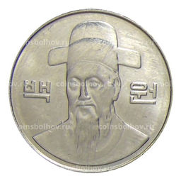 Монета 100 вон 2008 года Южная Корея