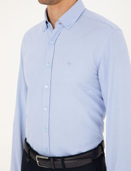 A__k Mavi Slim Fit Uzun Kollu G_mlek - Pierre cardin фото 7