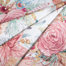 Набор новогодний «Этель» Pink magic: скатерть 150×180 см ±3 см с ГМВО, салфетка 40×40 см-8 шт., 100% хлопок