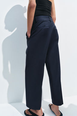 PANTAL?N RAYA PLANCHADA MEZCLA LANA ZW COLLECTION / Marino - Zara фото 3