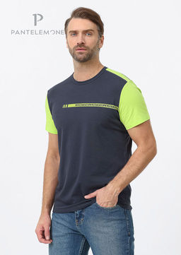 Мужская футболка MF-1053 Темно-синий - Pantelemone фото 7