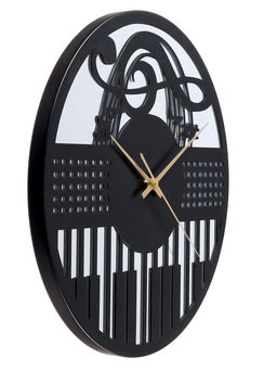 Часы настенные интерьерные «Пианино», бесшумные, плавный ход, d=40 см, металл, зеркало