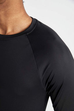 DeFactoFit Облегающая футболка с круглым вырезом и принтом в стиле спортсмен с длинными рукавами  фото 5