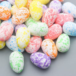 Цена за 2 шт. Декор пасхальный "Яйцо - блеск в пятнах" набор 36 шт 3х2х2 см