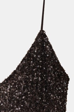 ZW COLLECTION LIMITED EDITION LONG SEQUINNED DRESS - Zara фото 7