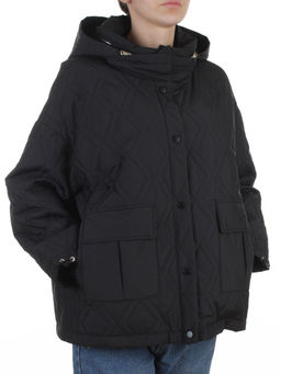BM4836 BLACK Куртка стеганная демисезонная женская (50 гр. холлофайбер)
